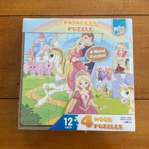 Wood puzzle princess. New 4 puzzles